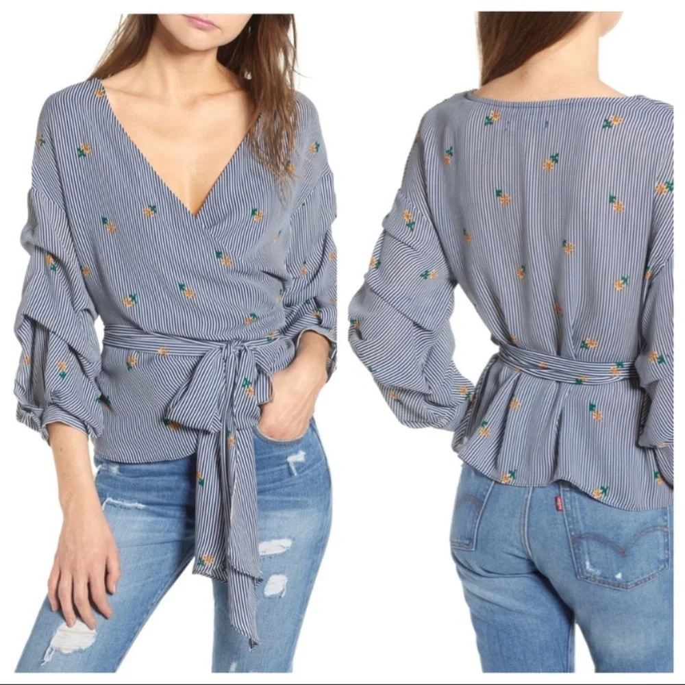 Bishop + Young Majorca stripe wrap top